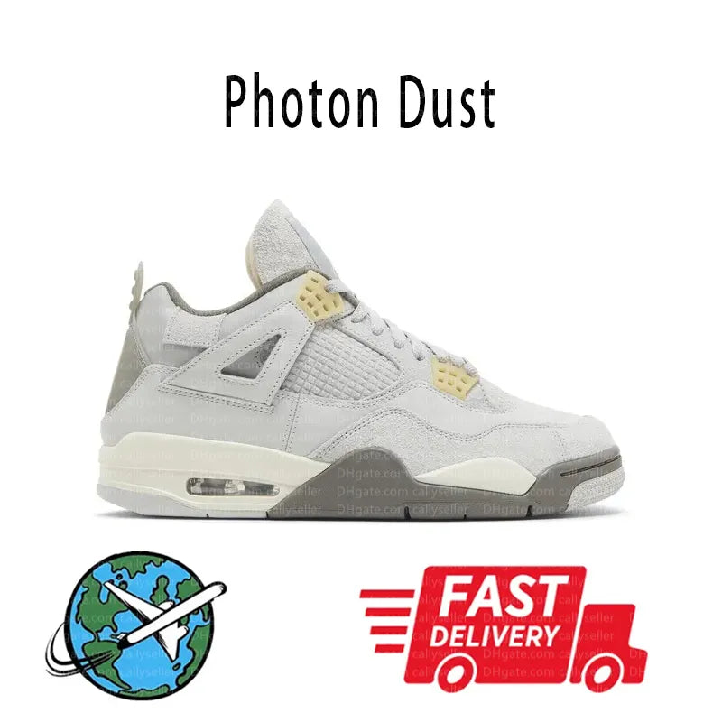With Box 4 Orchid Basketball Shoes 4S Bred Metallic Gold Black Cat University Blue White Oreo White Cement 2025 Sneakers