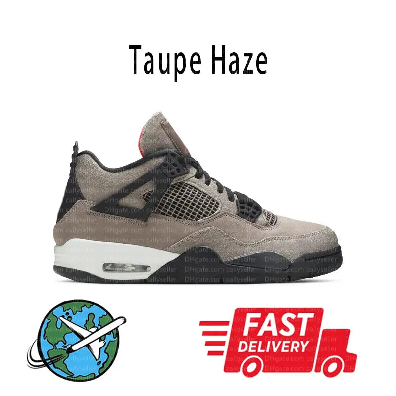 With Box 4 Orchid Basketball Shoes 4S Bred Metallic Gold Black Cat University Blue White Oreo White Cement 2025 Sneakers