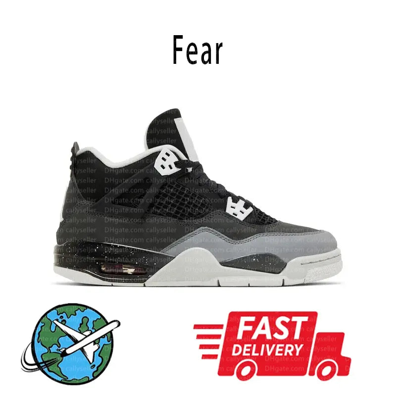 With Box 4 Orchid Basketball Shoes 4S Bred Metallic Gold Black Cat University Blue White Oreo White Cement 2025 Sneakers