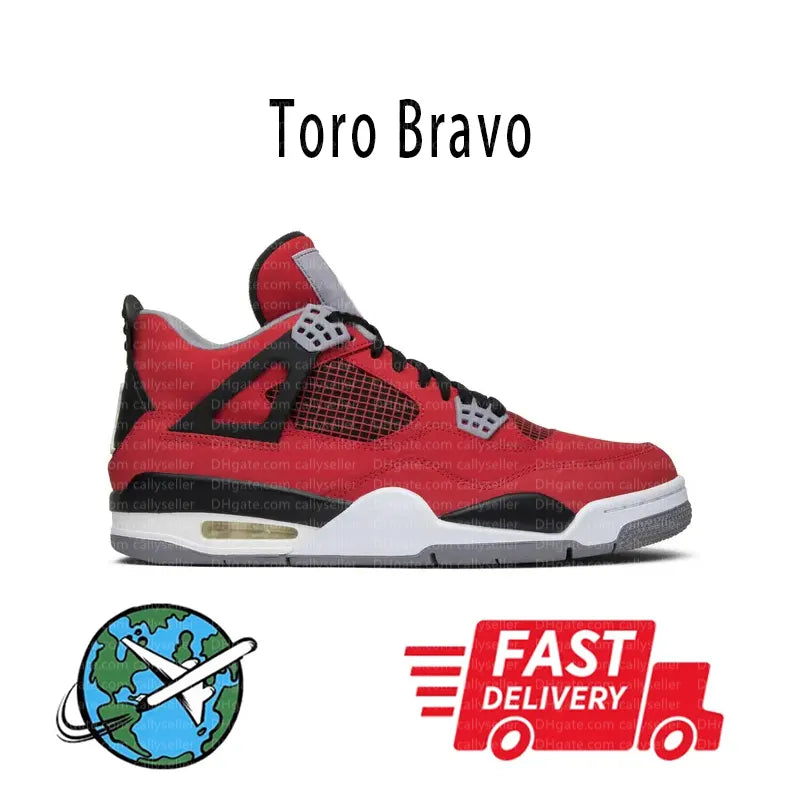 With Box 4 Orchid Basketball Shoes 4S Bred Metallic Gold Black Cat University Blue White Oreo White Cement 2025 Sneakers