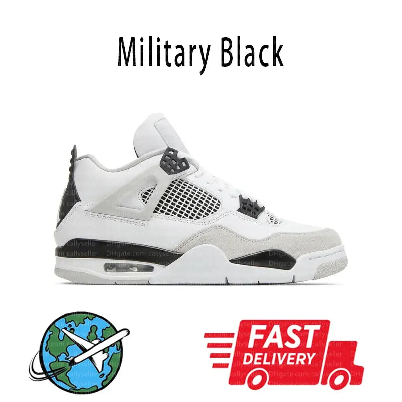 With Box 4 Orchid Basketball Shoes 4S Bred Metallic Gold Black Cat University Blue White Oreo White Cement 2025 Sneakers
