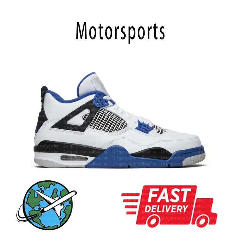 With Box 4 Orchid Basketball Shoes 4S Bred Metallic Gold Black Cat University Blue White Oreo White Cement 2025 Sneakers