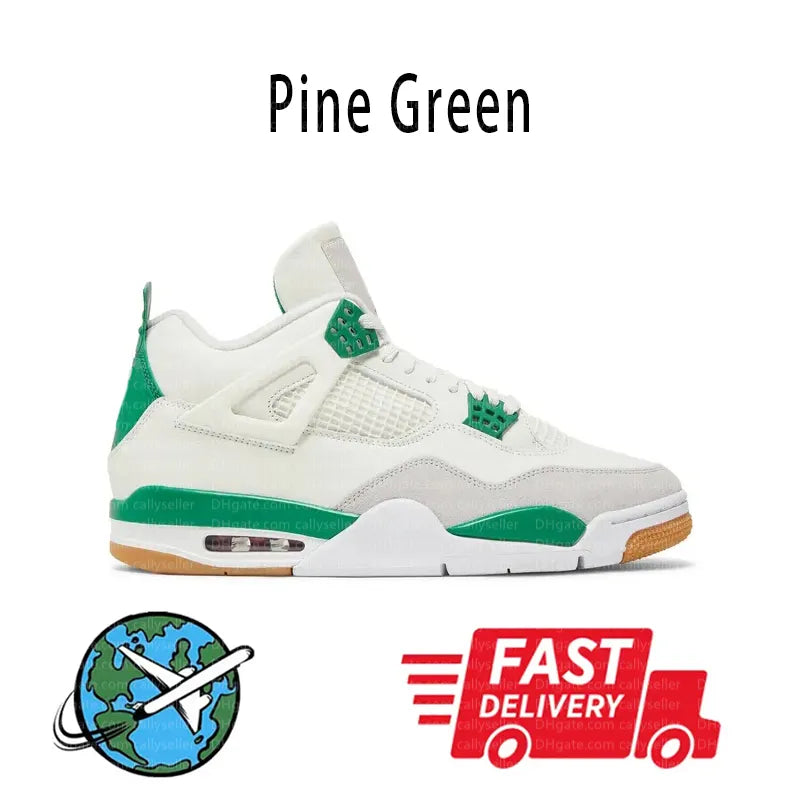With Box 4 Orchid Basketball Shoes 4S Bred Metallic Gold Black Cat University Blue White Oreo White Cement 2025 Sneakers