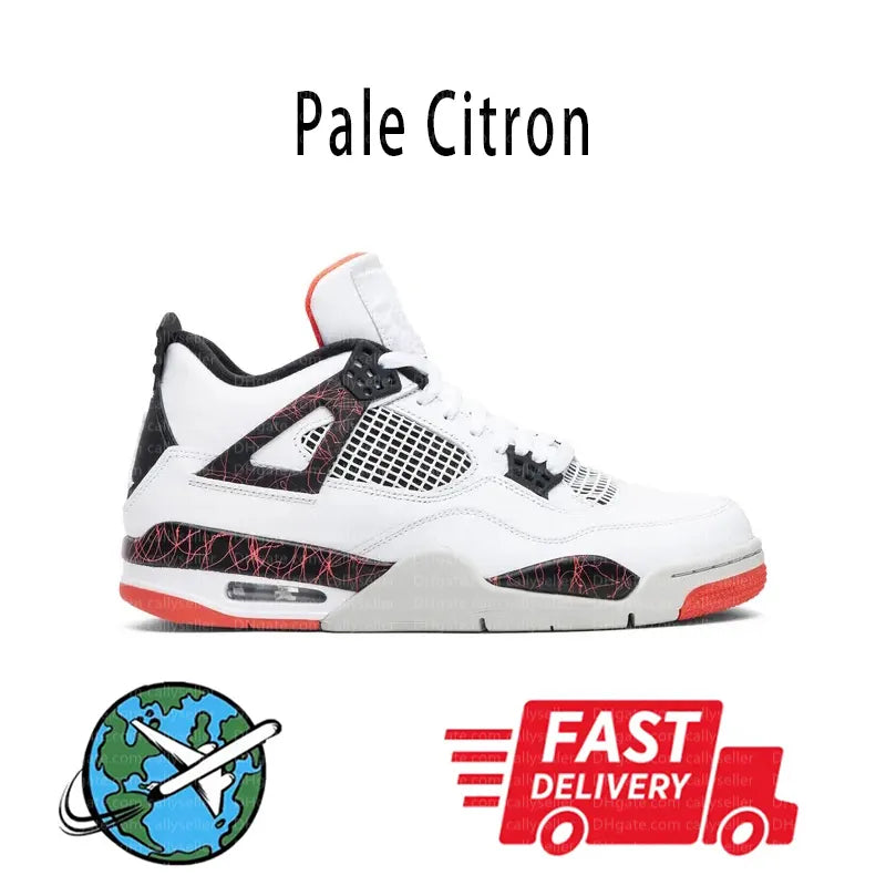 With Box 4 Orchid Basketball Shoes 4S Bred Metallic Gold Black Cat University Blue White Oreo White Cement 2025 Sneakers