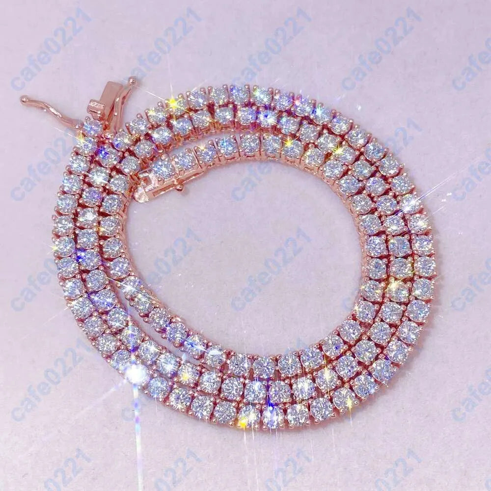 Fashion Designer Moissanite Tennis Chain Vvs Choker Kendrascott Heart Pendant 925 Sterling Silver Necklace for Women Men Luxury Jewelry Gold Necklace Gift Box AAA