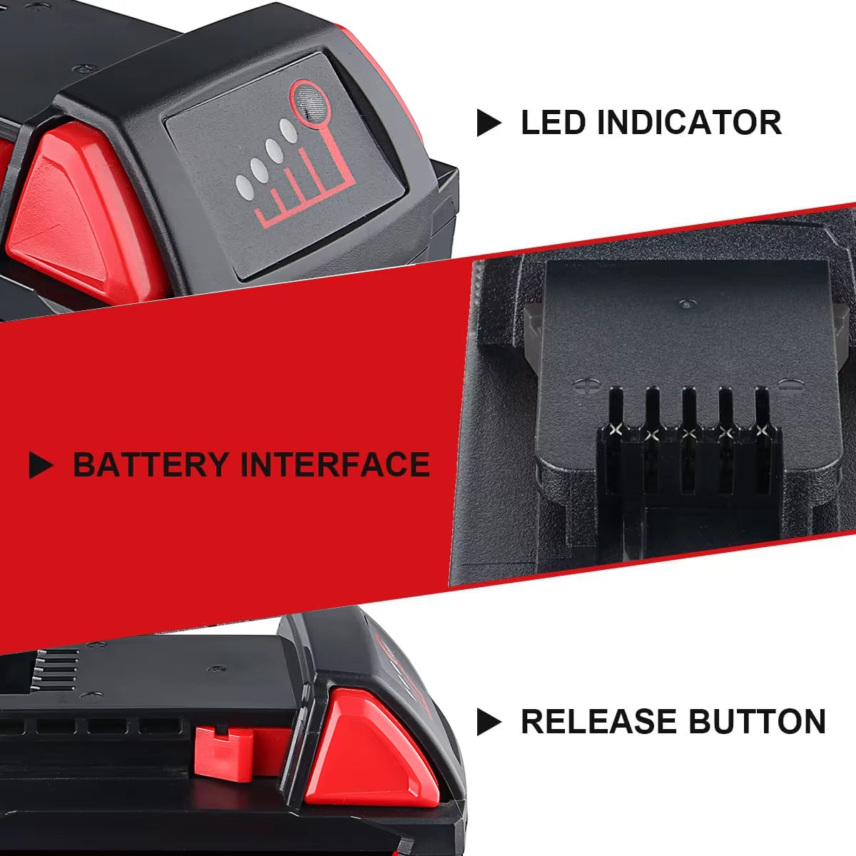 VANON 8.0AH Battery Replace 18V M18 48-11-1811 48-11-1815 48-11-1820 Battery Pin Suit Power Tools