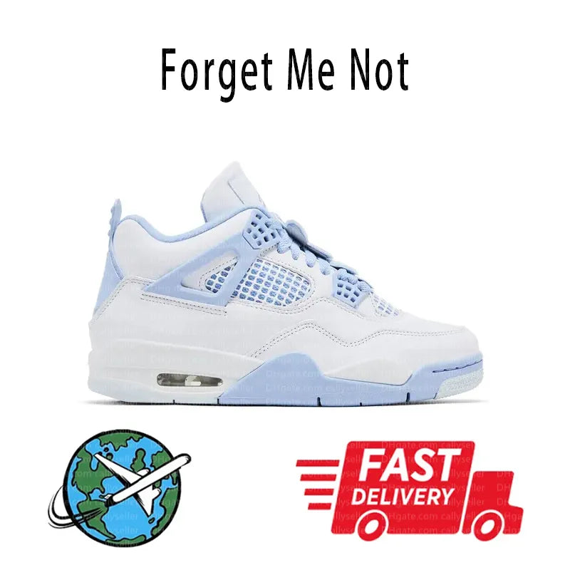 With Box 4 Orchid Basketball Shoes 4S Bred Metallic Gold Black Cat University Blue White Oreo White Cement 2025 Sneakers