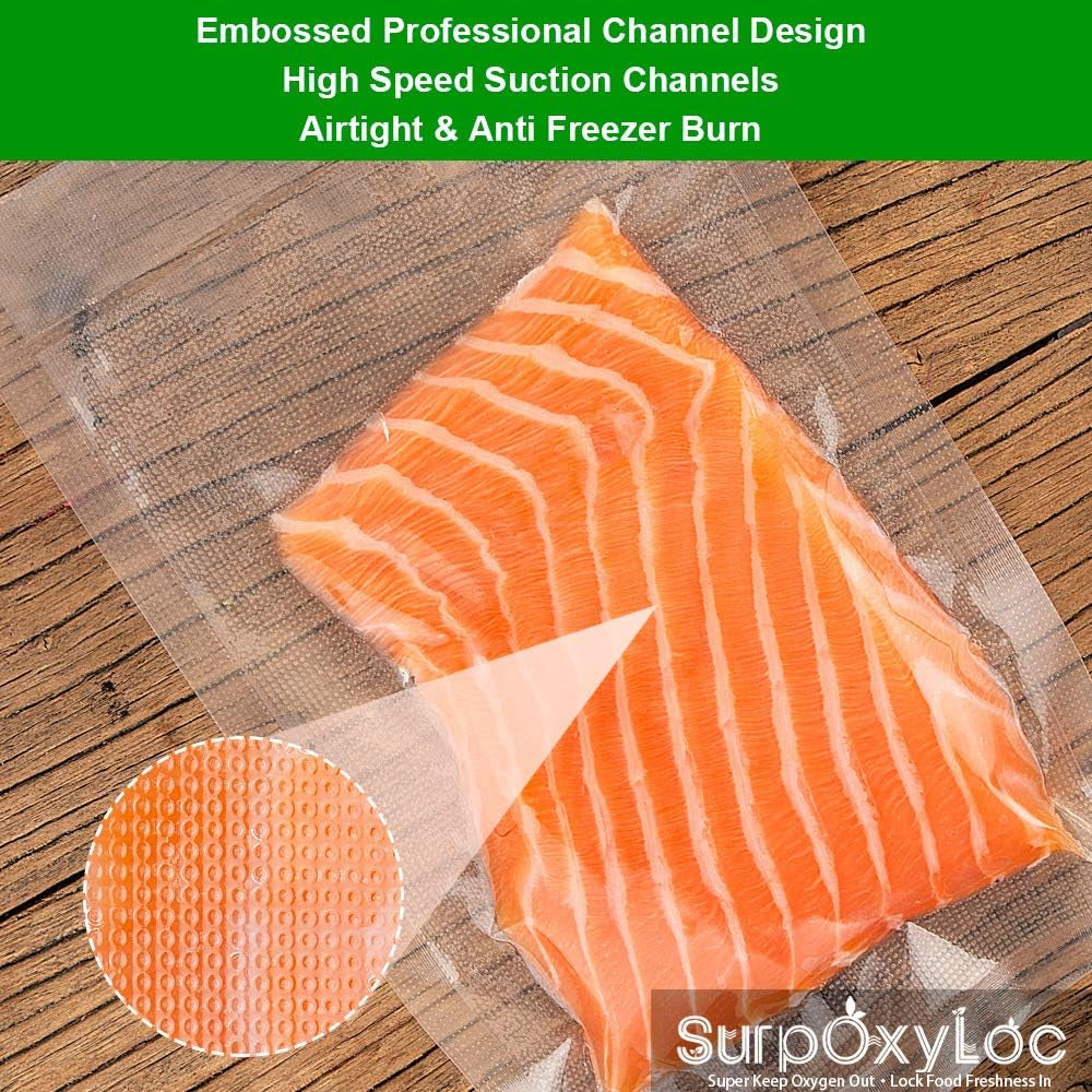6 Pack 8"X20'(3Rolls) And11"X20'(3Rolls) Food Vacuum Sealer Bags Rolls with BPA Free,Heavy Duty,Great for Sous Vide and Vac Seal Storage
