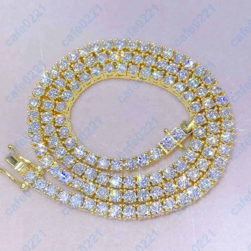 Fashion Designer Moissanite Tennis Chain Vvs Choker Kendrascott Heart Pendant 925 Sterling Silver Necklace for Women Men Luxury Jewelry Gold Necklace Gift Box AAA