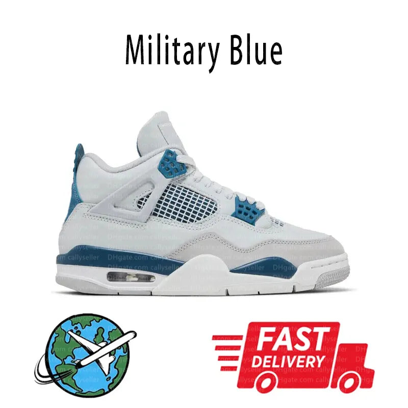 With Box 4 Orchid Basketball Shoes 4S Bred Metallic Gold Black Cat University Blue White Oreo White Cement 2025 Sneakers