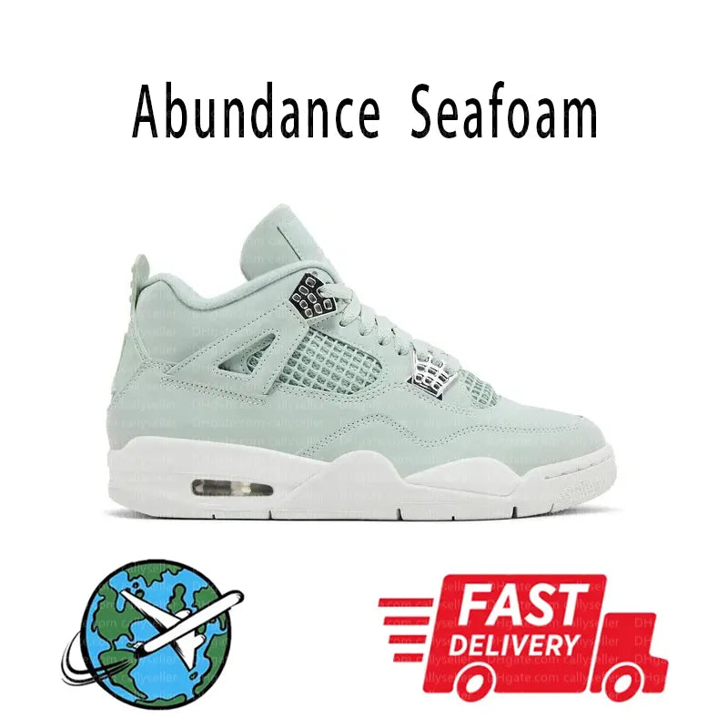 With Box 4 Orchid Basketball Shoes 4S Bred Metallic Gold Black Cat University Blue White Oreo White Cement 2025 Sneakers