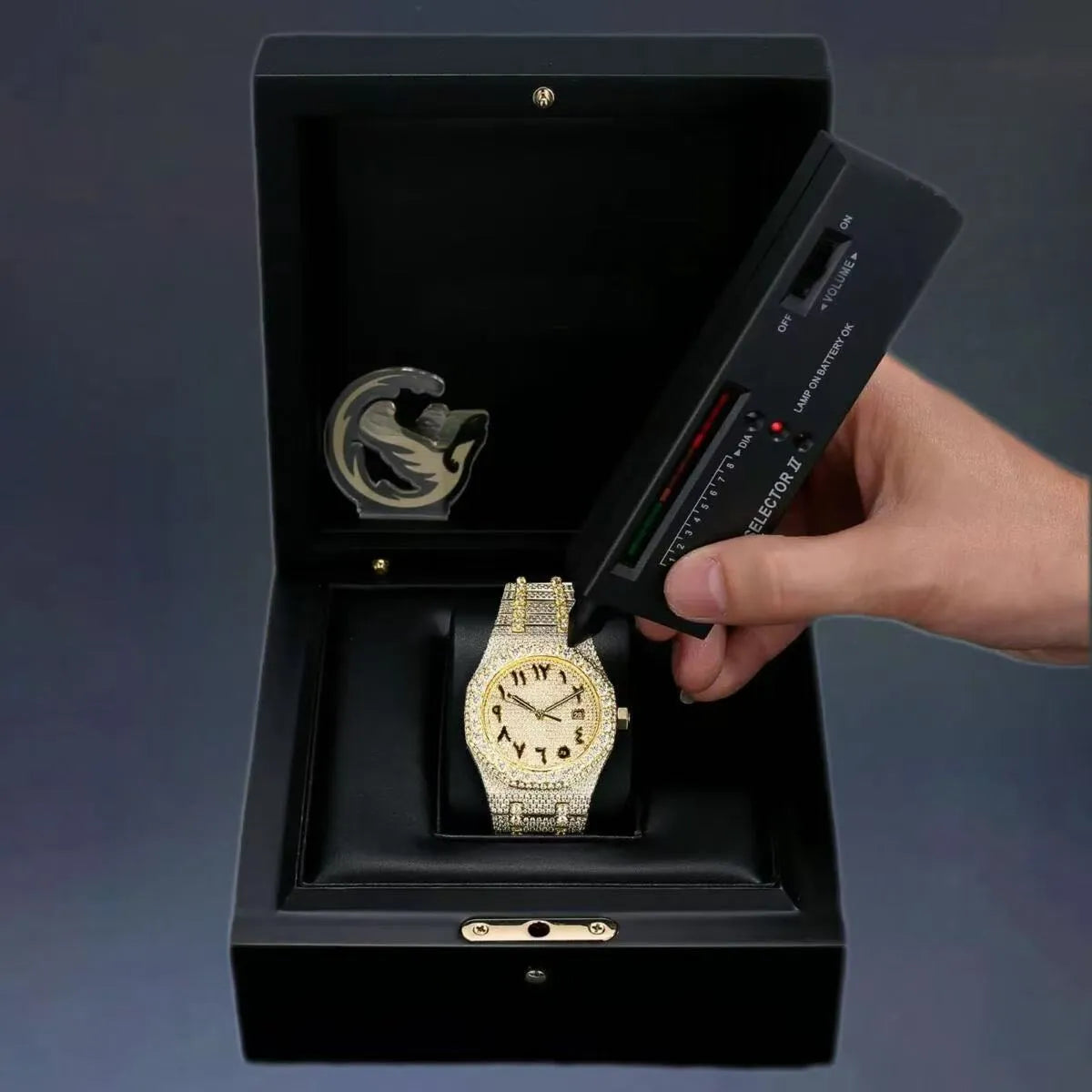 Mens Womens Honeycomb Inlay VVVS Moissanite Hip Hop Ice Crystal Mechanical Watches Fast Free Shipping