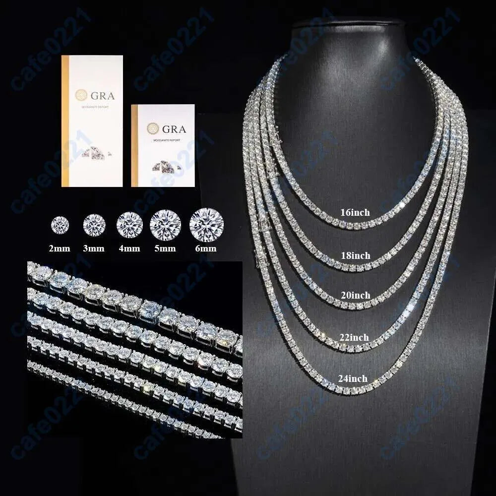 Fashion Designer Moissanite Tennis Chain Vvs Choker Kendrascott Heart Pendant 925 Sterling Silver Necklace for Women Men Luxury Jewelry Gold Necklace Gift Box AAA