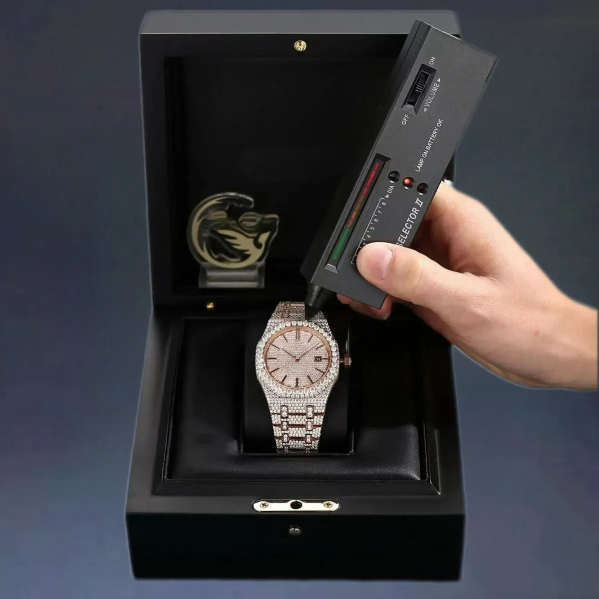 Mens Womens Honeycomb Inlay VVVS Moissanite Hip Hop Ice Crystal Mechanical Watches Fast Free Shipping